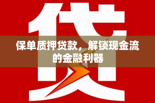 康保保单质押贷款，解锁现金流的金融利器