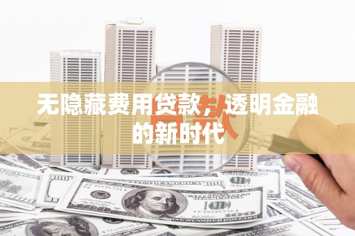 康保无隐藏费用贷款，透明金融的新时代