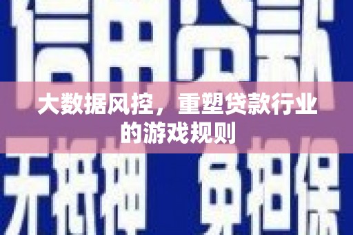 康保大数据风控，重塑贷款行业的游戏规则