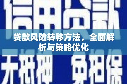 康保贷款风险转移方法，全面解析与策略优化
