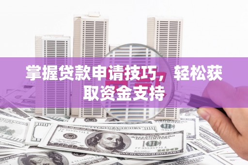 康保掌握贷款申请技巧，轻松获取资金支持