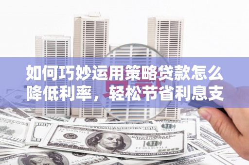康保如何巧妙运用策略贷款怎么降低利率，轻松节省利息支出