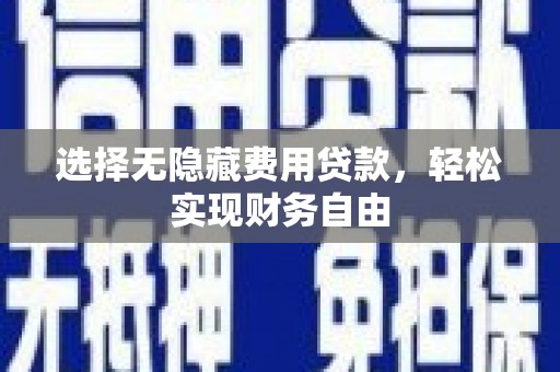 康保选择无隐藏费用贷款，轻松实现财务自由