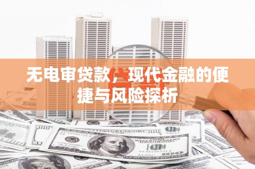 康保无电审贷款，现代金融的便捷与风险探析