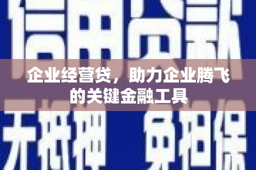 康保企业经营贷，助力企业腾飞的关键金融工具