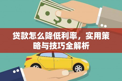 康保贷款怎么降低利率，实用策略与技巧全解析