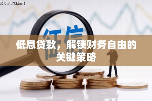 康保低息贷款，解锁财务自由的关键策略