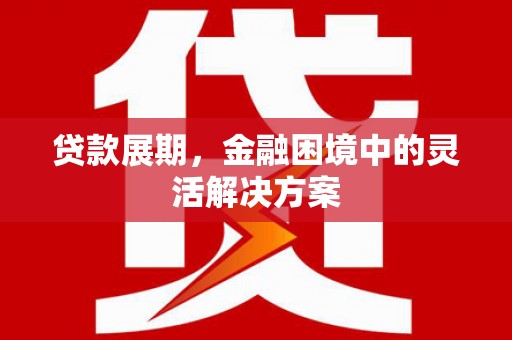 康保贷款展期，金融困境中的灵活解决方案