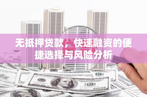 康保无抵押贷款，快速融资的便捷选择与风险分析