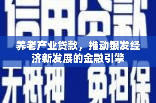 康保养老产业贷款，推动银发经济新发展的金融引擎