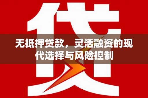 康保无抵押贷款，灵活融资的现代选择与风险控制