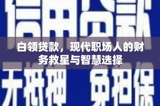 康保白领贷款，现代职场人的财务救星与智慧选择
