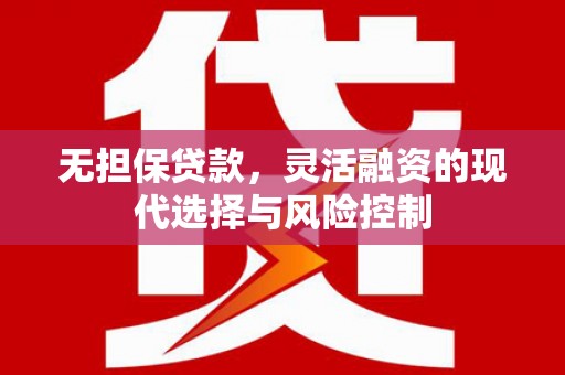 康保无担保贷款，灵活融资的现代选择与风险控制