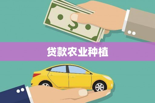 康保贷款农业种植