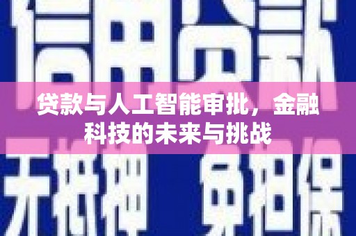 康保贷款与人工智能审批，金融科技的未来与挑战