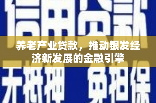 康保养老产业贷款，推动银发经济新发展的金融引擎