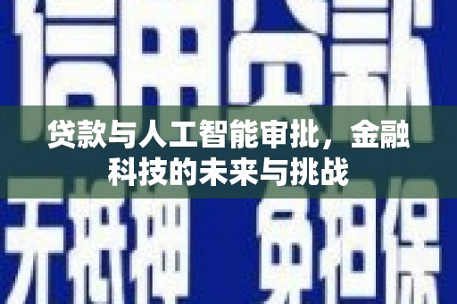 康保贷款与人工智能审批，金融科技的未来与挑战
