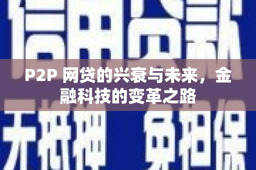 康保P2P 网贷的兴衰与未来，金融科技的变革之路