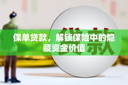 康保保单贷款，解锁保险中的隐藏资金价值