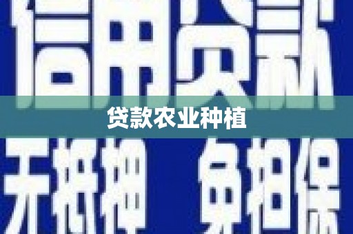 康保贷款农业种植