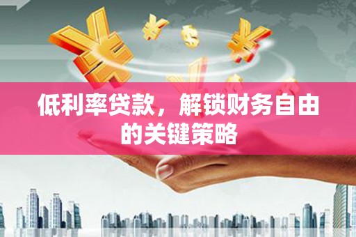 康保低利率贷款，解锁财务自由的关键策略