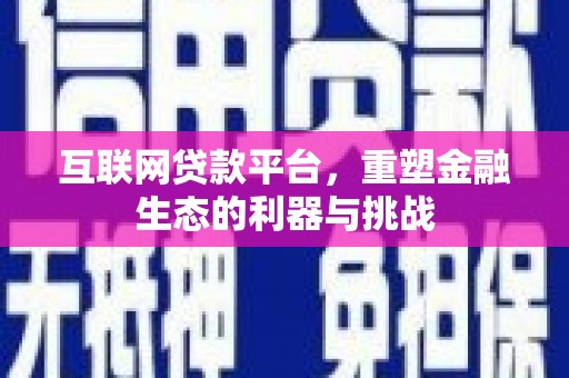 康保互联网贷款平台，重塑金融生态的利器与挑战