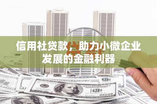 康保信用社贷款，助力小微企业发展的金融利器