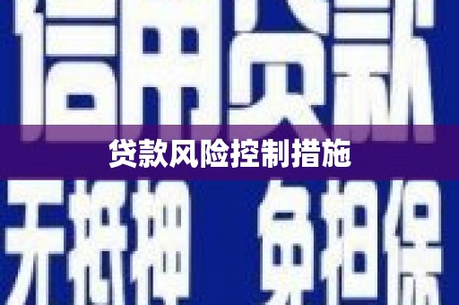 康保贷款风险控制措施
