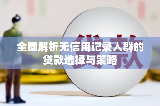 康保全面解析无信用记录人群的贷款选择与策略