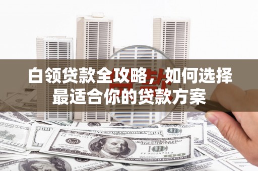 康保白领贷款全攻略，如何选择最适合你的贷款方案